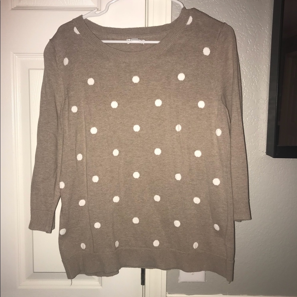Tan polka dot sweater